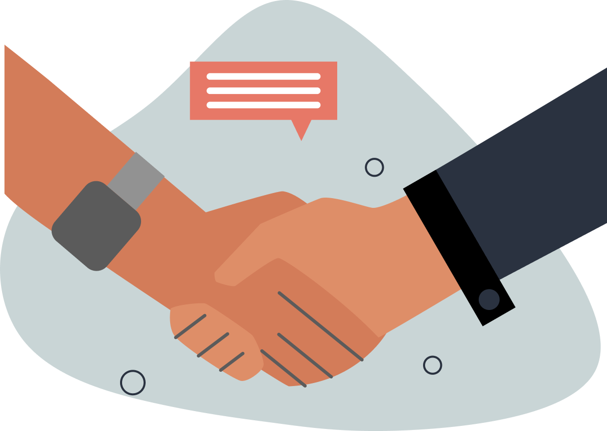 Friendly business handshake